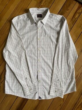 Untuckit Men’s Long Sleeve Plaid Button-Down Shirt -